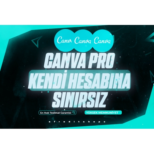  ⭐KENDİ HESABINIZA  Canva Pro + SINIRSIZ⭐